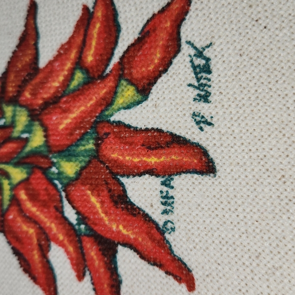 4 Woven Placemats and 4 Napkins "GRAND CANYON"CHILI PEPPERS  Artist Signed. New. - Picture 10 of 10